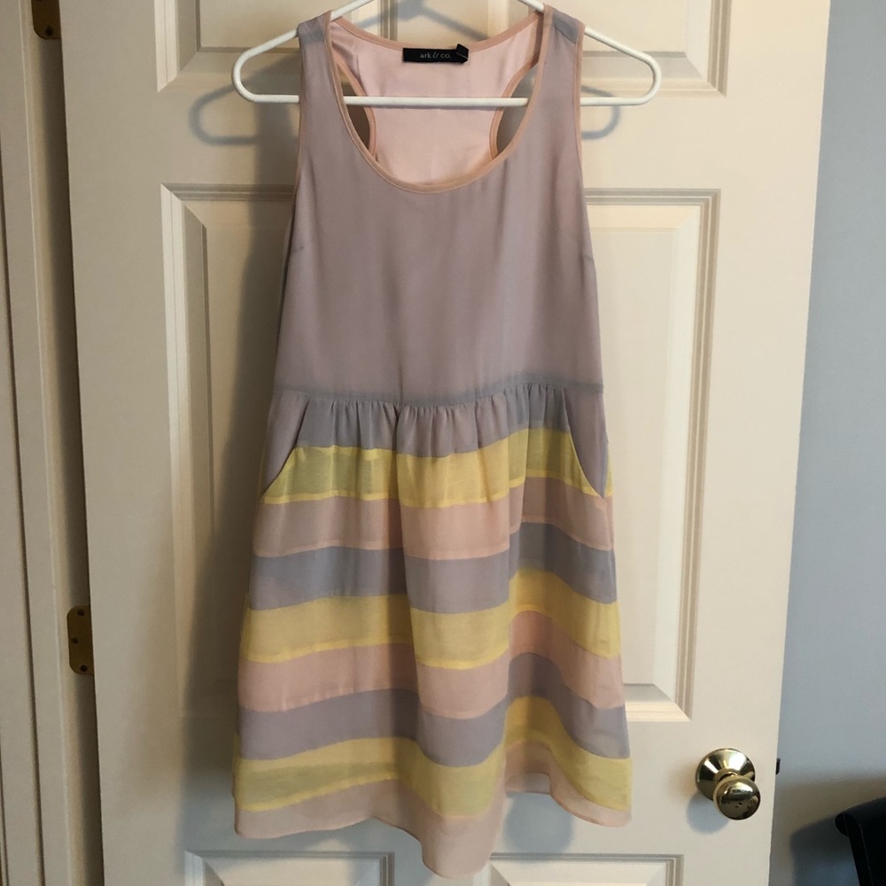 Ark & Co. pastel babydoll dress, EUC